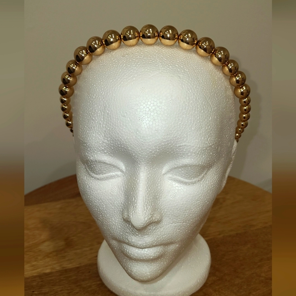 Zara Gold metal beads headband